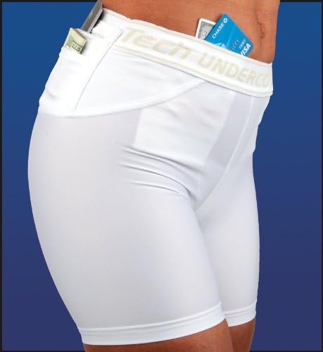 UnderTech UnderCover Travel Safe Women's Short White Black XS S M L XL 2X (Black, M)