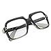 zeroUV - Old School Vintage Squared Clear Lens Eyeglasses