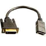 HDMI Female to DVI Male 10-inch Cable