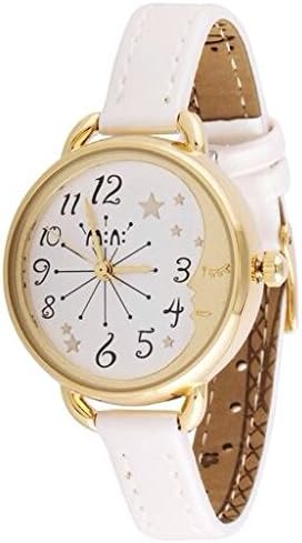 Oh My Lady* Innovative 3D Little Stars Miniature, Sleeping Moon, White Moonlight Themed High Qaulity Waterproof Watch with Delicate Handcraft Clay - Gift Boxed