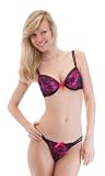 412 gK1NwtL. SL160  Rampage Contrast Lace Over Micro Fiber Bra and Thong Set