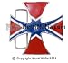 IRON CROSS WITH REBEL FLAG BELT BUCKLE
