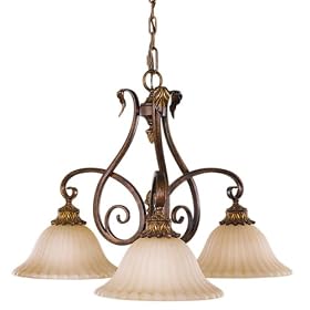 Murray Feiss F2073 3ATS Sonoma Valley Three-Light Billiard Chandelier, Aged Tortoise Shell... by Murray Feiss