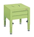 サカエ ボール盤台高さ調整タイプ グリーン色 W510×D550×H490〜690mm TSB-2