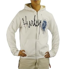 Mens Hurley Dwightastic white winter Sherpa lined fleece hoodie jacket. Very high quality... by Hurley