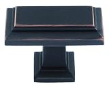 Atlas Homewares 290-VB 1-1/2 Sutton Rectangle Knob, Venetian Bronze