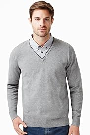 XS Cotton Rich Striped Mock Shirt Jumper