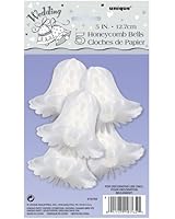 5" Honeycomb White Wedding Bell Decorations, 5ct