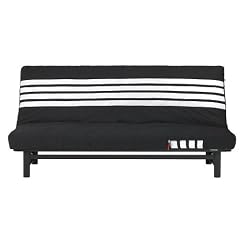 Schlafsofa FUJI 140x200 metall schwarz inkl. Futon-Matratze