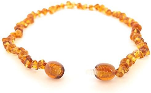 Pure Baltic Amber Teething Necklace by Little Willard (Honey) Color: Honey Model: (Newborn, Child, Infant)