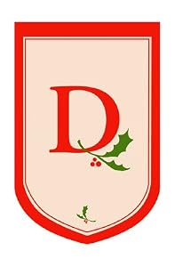 Monogram Holiday Garden Size Flag - D