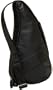 AmeriBag Small Classic Leather Healthy Back Bag,Black,one size
