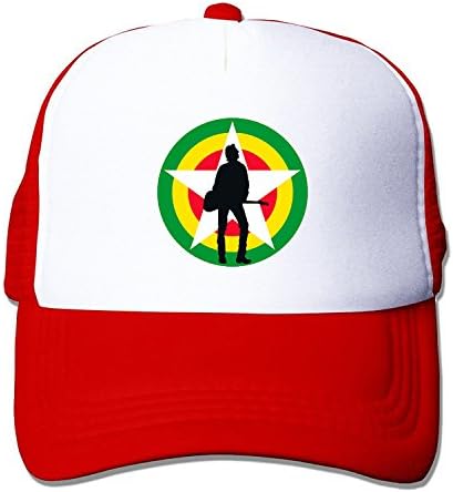 LIANBANG the calsh Adjustable Printing Mesh Cap Unisex Adult Sun Visor Baseball Mesh Hat - Red