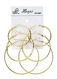 Set of 3 Graduated Hammered Hoop Earrings