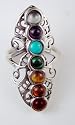 Chakra Ring in Sterling Silver, 8