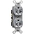 Pass & Seymour CRB5362GRYCC12 20-Amp/125-volt Construction Duplex Receptacle, Gray