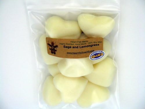 SAGE AND LEMONGRASS - Maximum Scented 4oz Soy Heart Melts
