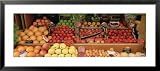 Close-up of Fruits in a Market, Rue De Levy, Paris, France Cuisine Framed Art Poster Print by Panoramic Images, 43x19