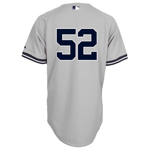 MLB Men's New York Yankees C.C. Sabathia Six Button Authentic Road Jersey (Road Gray, 40/Medium)