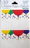 Frances Meyer 30 Name Tags/ Labels: Surprise Balloons Design