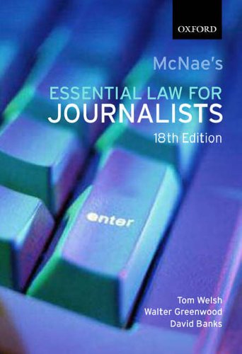 City Travel Guides Discounted  Books : McNae's Essential Law for Journalists