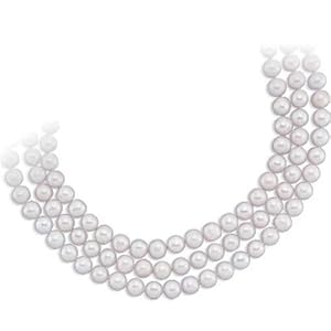 72 Inches Cultured Freshwater White Pearl Necklace