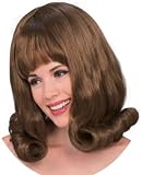 60s Auburn Flip Wig with Bangs