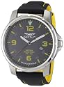 Sector - R3251189025 - Black Eagle - Montre Homme - Quartz Analogique - Cadran Noir - Bracelet Cuir Noir / Jaune