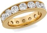 Milgrain Channel Set Diamond Anniversary Eternity Wedding Ring, 4.00 ctw.