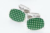 Sterling silver handmade cufflinks with enamel
