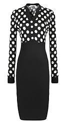 V-neck Cocktail Wrap Polka Dot Print Bodycon Dress/Homecoming Dress/Party Dress/Wedding Dress/Midi Dress 