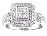 0.75ct. 14K. White Gold Pave Channel Diamond Anniversary Ring
