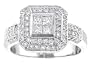 0.75ct. 14K. White Gold Pave Channel Diamond Anniversary Ring