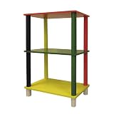 Ore International Kids' Primary-Color 3-Tier Rectangle Shelves