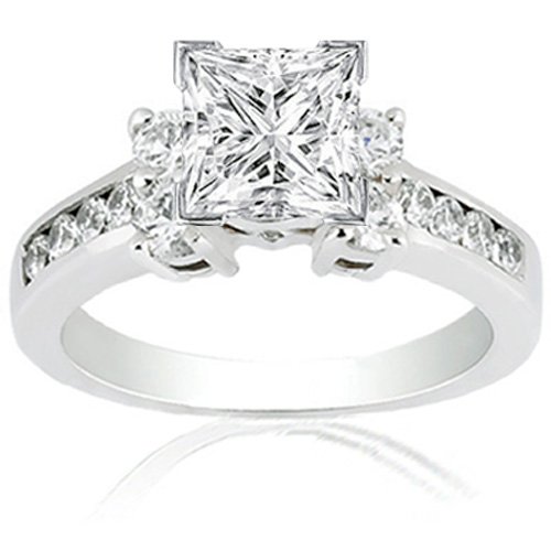 2 Ct Princess Cut Diamond Engagement Ring 14K SI3 I EGL 41209NU3OPL 2 Ct Princess Cut Diamond Engagement Ring 14K SI3 I EGL