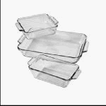 ANCHOR HOCKING OPERATING CO #68315L4 3PC Crys Bakeware Set
