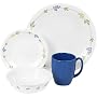 Corelle Livingware 16-Piece Dinnerware Set, Service for 4, Secret Garden