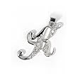INITIAL PENDANT W/CZ STERLING SILVER .925 Letter K