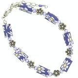 Purple Tropical Flower Fimo Bracelets