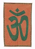IMAGE OF Handmade Cotton Spiritual Wall Hanging Tapestry Decorative Art with Om Patch Work