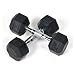 JFit Rubber Coated Hex Dumbbells - 10 lb. Pair