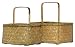 Natural Hand Woven Split Bamboo Nested Rectangle Baskets Set of Two - Large=15" x 9" x 7"