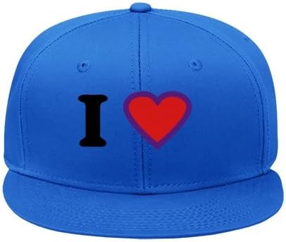 Fashion I Love Blue Snapback Cap Hat Male/female Hip Hop Cap Cotton