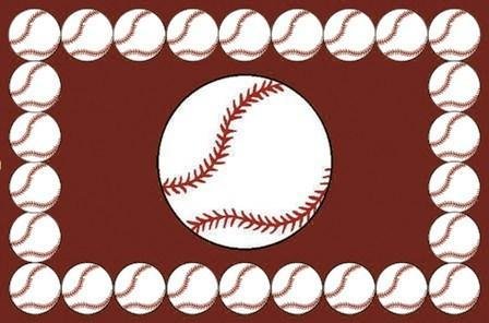 Picture of Cozy FUN TIME BASEBALL TIME- 19x29 Play Time Nylon Area Rug FT-91-1929 FT-91-1929 (Baby Gym)