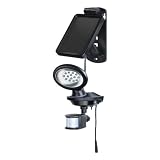 Solar LED-Außenleuchte SOL 14 <IP44> mit Bewegungsmelder, schwarz