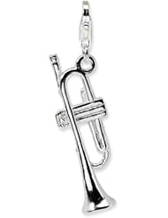 New Amore La Vita Sterling Silver 3-D Trumpet Charm with Lobster Clasp