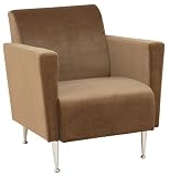 Adesso Memphis Velvet Club Chair, Olive Brown