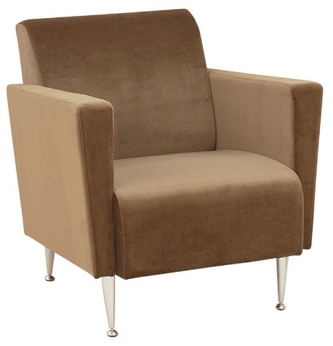 Adesso Memphis Velvet Club Chair, Olive Brown