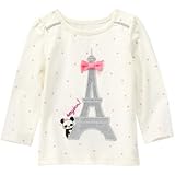 GYMBOREE(ジンボリー) エッフェルタワーティ アイボリー トップス長袖Tシャツ 2歳【並行輸入】