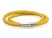 Yellow Double Cord Braided Leather Bracelet